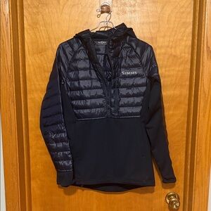 Simms Blue Quilted Half-Zip Jacket